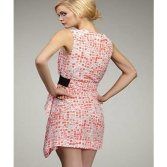 DIANE VON FURSTENBERG 100% SILK ROUGE SLEEVELESS CORAL ALBA TWO SILK DRE… - Picture 3 of 12